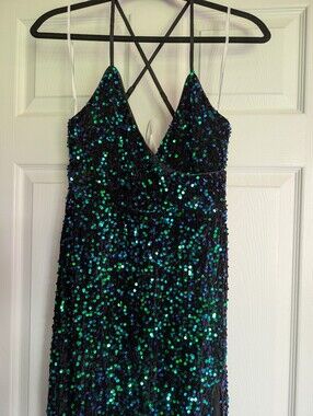 Lulus | Dresses | Lulus Valhalla Forest Green Sequin Laceup Maxi Dress |  Poshmark